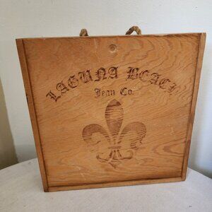 Vintage Y2K Laguna Beach Jean Co Slider Denim Wood Box